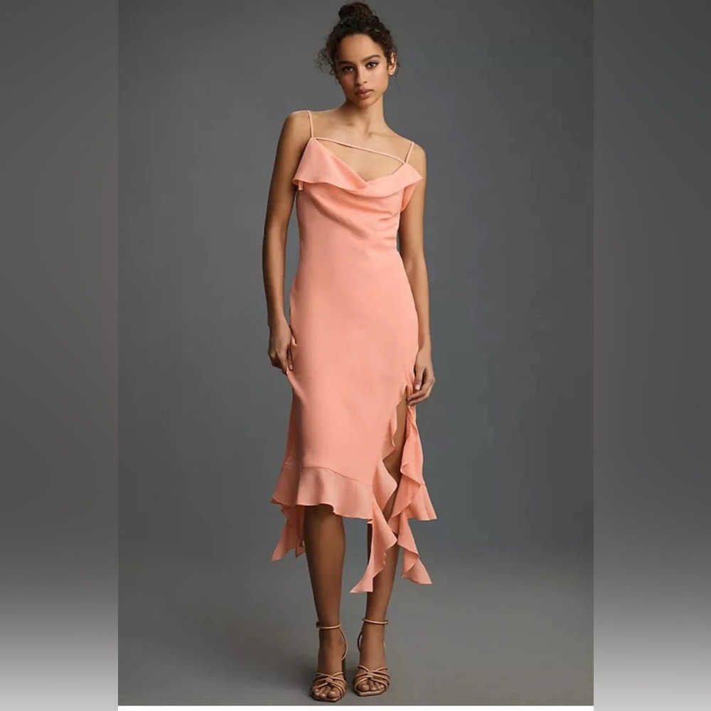 Mare Mare x Anthropologie Sleeveless Draped Asymmetrical Midi Dress